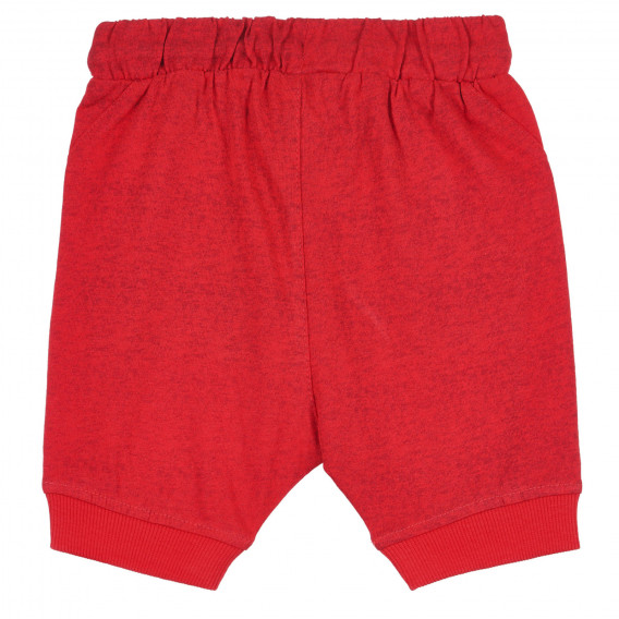 Pantaloni scurți din bumbac pentru bebeluș, roșii Idexe 239281 4