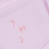 Pantaloni din bumbac cu tiv pliat pentru bebeluș, roz Idexe 239315 3