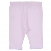 Pantaloni din bumbac cu tiv pliat pentru bebeluș, roz Idexe 239316 4