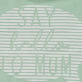 Bluza din bumbac cu imprimeu pentru bebeluți de culoare verde mentă Idexe 239330 2