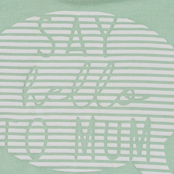 Bluza din bumbac cu imprimeu pentru bebeluți de culoare verde mentă Idexe 239330 2