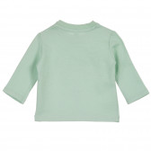Bluza din bumbac cu imprimeu pentru bebeluți de culoare verde mentă Idexe 239332 4