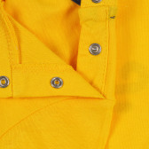 Tricou din bumbac cu inscripția Smile pentru bebeluș, galben Idexe 239339 3