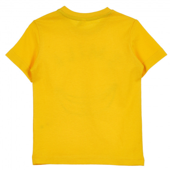 Tricou din bumbac cu inscripția Smile pentru bebeluș, galben Idexe 239340 4