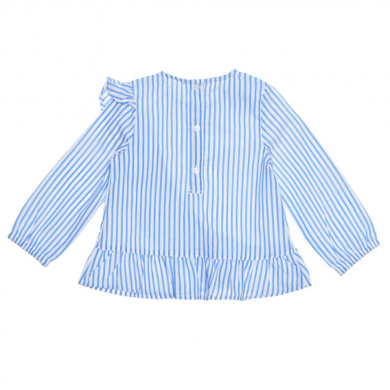 Bluză cu mâneci lungi în dungi albastre și albe pentru bebeluși Idexe 239378 4