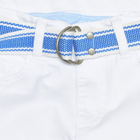 Jeans cu curea, albi Idexe 239386 2