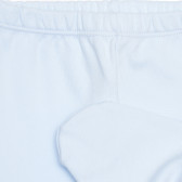 Pantaloni cu botoșei din bumbac pentru bebeluși, albastru deschis Idexe 239398 2