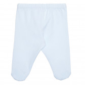 Pantaloni cu botoșei din bumbac pentru bebeluși, albastru deschis Idexe 239399 4