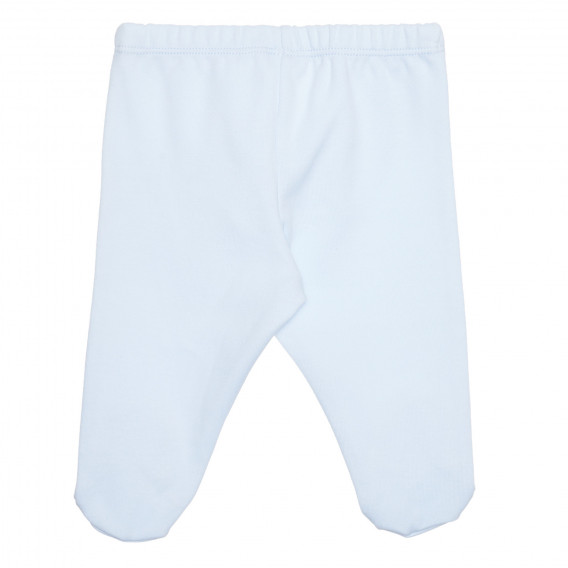 Pantaloni cu botoșei din bumbac pentru bebeluși, albastru deschis Idexe 239399 4