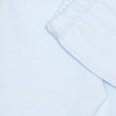 Pantaloni cu botoșei din bumbac pentru bebeluși, albastru deschis Idexe 239400 3