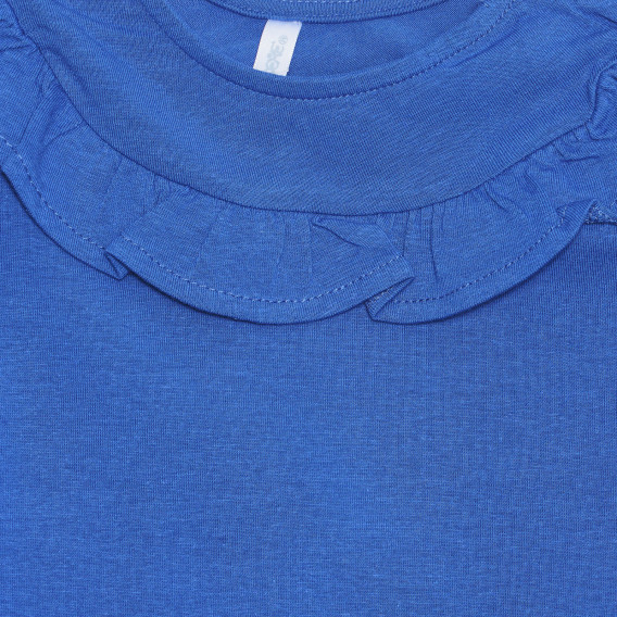 Bluză din bumbac cu bucle pentru bebeluși, albastră Idexe 239402 2