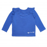 Bluză din bumbac cu bucle pentru bebeluși, albastră Idexe 239403 4