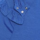 Bluză din bumbac cu bucle pentru bebeluși, albastră Idexe 239404 3