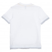 Tricou din bumbac cu imprimeu grafic pentru bebeluș, de culoare albă Idexe 239409 4