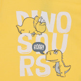 Tricou din bumbac cu imprimeu pentru bebeluș, pe galben Idexe 239413 2