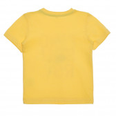 Tricou din bumbac cu imprimeu pentru bebeluș, pe galben Idexe 239414 4