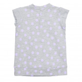 Bluză din bumbac cu imprimeu de buline pentru bebeluși, gri Idexe 239474 4