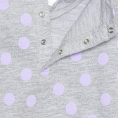 Bluză din bumbac cu imprimeu de buline pentru bebeluși, gri Idexe 239475 3
