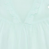 Rochie cu mâneci scurte cu bucle pentru bebeluși, verde deschis Idexe 239477 2