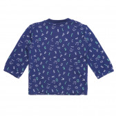 Bluză din bumbac și pantaloni pentru bebeluși în albastru și gri Idexe 239491 4