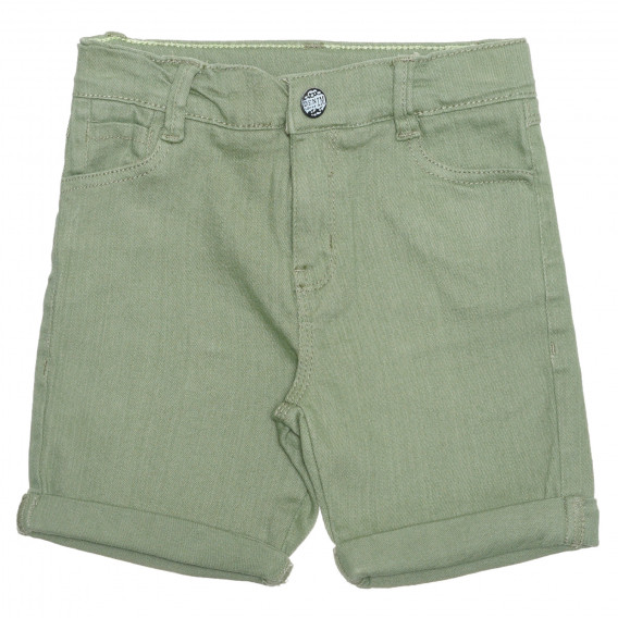 Pantaloni scurți din bumbac, pe verde Idexe 239513 
