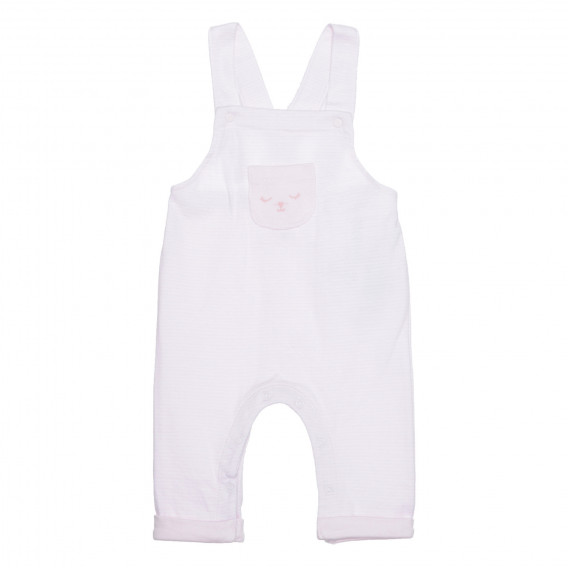Salopetă din bumbac cu bretele pentru bebeluși, în roz Idexe 239533 