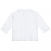 Bluză din bumbac cu imprimeu grafic, albă pentru bebeluși Idexe 239541 4