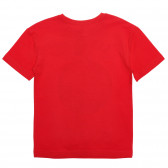 Tricou din bumbac cu imprimeu, culoare roșie Idexe 239549 4