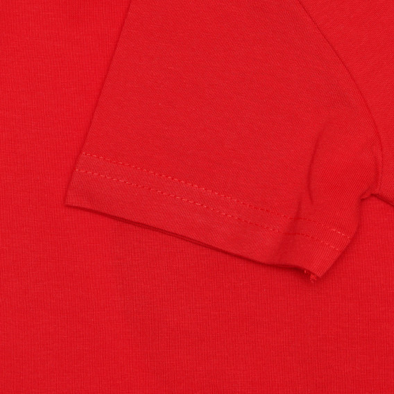 Tricou din bumbac cu imprimeu, culoare roșie Idexe 239550 2