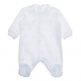 Salopetă din bumbac cu imprimeu grafic pentru bebeluși, în alb Idexe 239556 