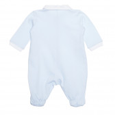 Salopetă din bumbac cu guler pentru bebeluș, albastră Idexe 239561 4