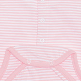 Body pentru bebeluși din bumbac în dungi albe și roz Idexe 239579 3