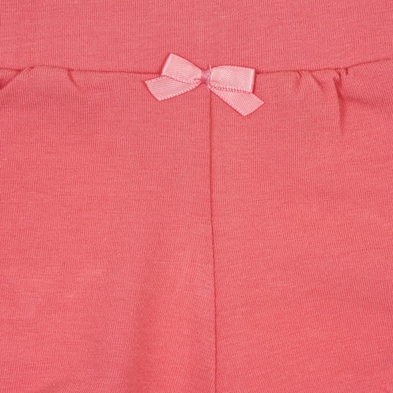 Pantaloni scurți din bumbac cu volane pentru bebeluș, roz Idexe 239593 2