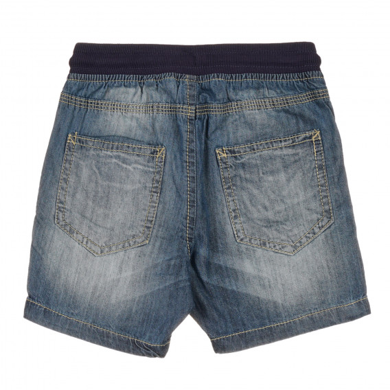 Pantaloni din bumbac din denim cu efect uzat, albastru Idexe 239597 4