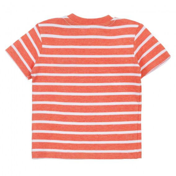 Tricou din bumbac pentru bebeluș, dungi roșii și albe Idexe 239603 4