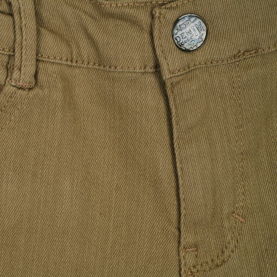 Pantaloni scurți din bumbac cu detalii rupte, verzi Idexe 239655 2
