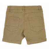 Pantaloni scurți din bumbac cu detalii rupte, verzi Idexe 239656 4