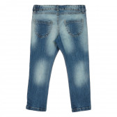Jeans din bumbac cu efect uzat, albastru Idexe 239778 4