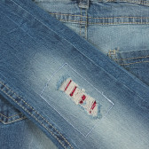 Jeans din bumbac cu efect uzat, albastru Idexe 239779 3