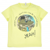 Tricou cu imprimeu crocodil pentru bebeluș, galben Idexe 239784 