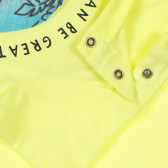 Tricou cu imprimeu crocodil pentru bebeluș, galben Idexe 239787 3