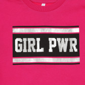 Bluză din bumbac Girl PWR, roz Idexe 239855 3