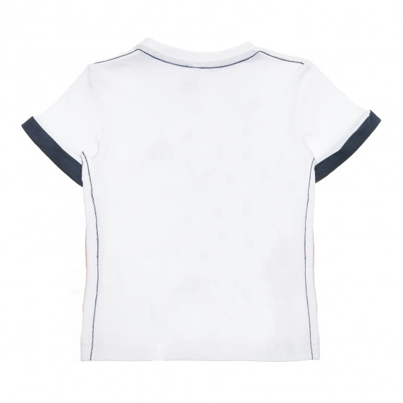 Tricou din bumbac cu motive marine pentru bebeluș, alb Idexe 239879 2