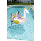 Saltea gonflabilă Unicorn, 220 x 195 x 112 cm, alb cu galben Bestway 239943 11