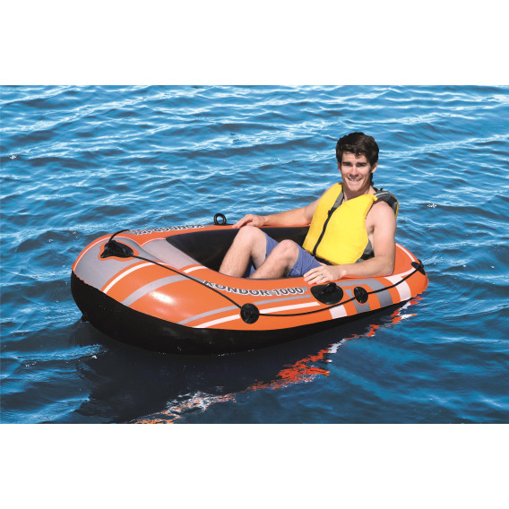 Barcă gonflabilă Kondor 1000, 155 x 93 x 30 cm, portocalie Bestway 239971 12