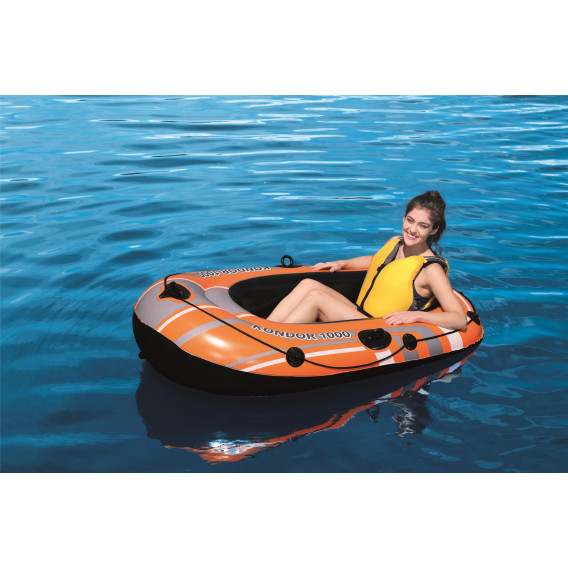 Barcă gonflabilă Kondor 1000, 155 x 93 x 30 cm, portocalie Bestway 239973 13