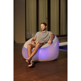 Fotoliu rotund gonflabil cu lumini LED Air Chair, 102 x 97 x 71 cm, gri Bestway 239990 7