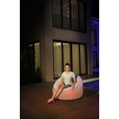 Fotoliu rotund gonflabil cu lumini LED Air Chair, 102 x 97 x 71 cm, gri Bestway 239991 6