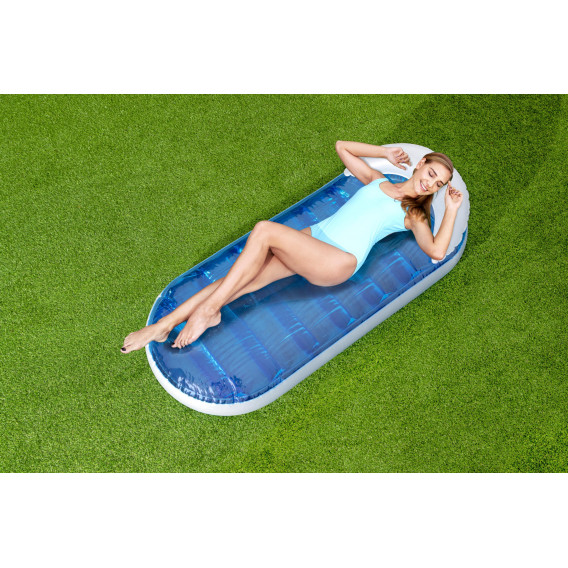Saltea gonflabilă simplă cu cameră de apă Poolside Lounge, 175 x 77 x 50 cm, albastru Bestway 240005 12