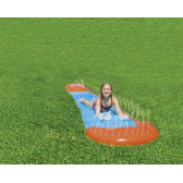 Tobogan de apă gonflabil simplu pentru copii H2OGO! Diapozitiv unic, 5,49 m albastru și portocaliu Bestway 240056 7